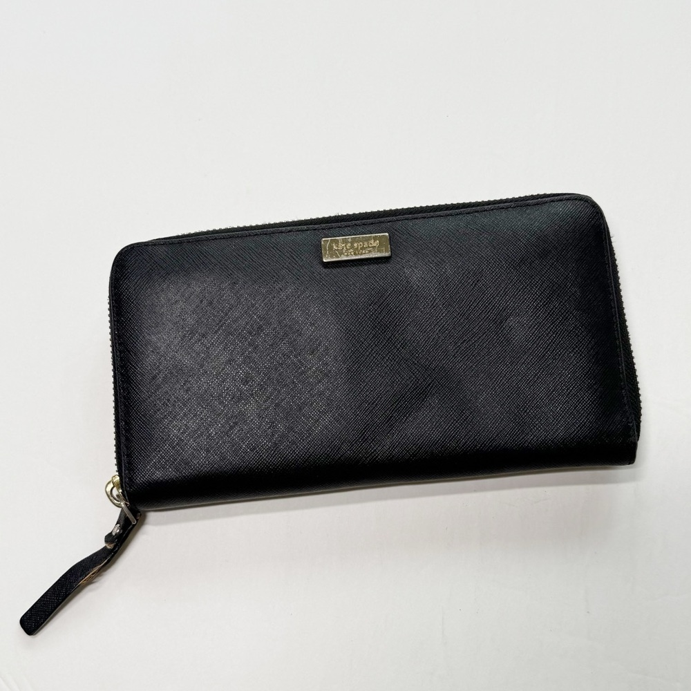 Kate Spade Large Black Leather‎ Continental Wallet